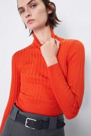 RIBBED TURTLENECK SWEATER at Zara